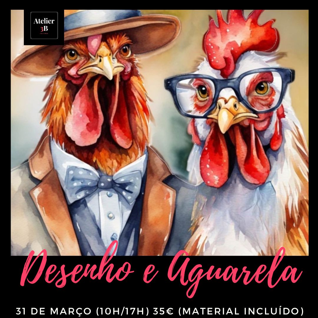 Desenho e aguarela atelier 3b - Atelier 3B